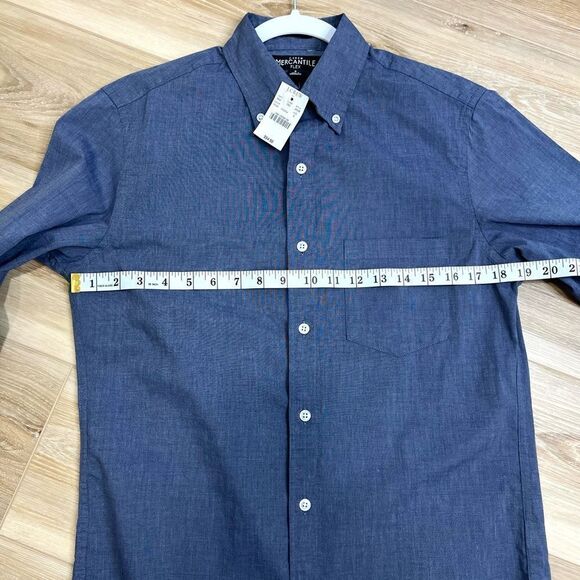 J.CREW MERCANTILE Flex Men’s Blue Button Down Shirt Size Small Slim Fit - Picture 6 of 7